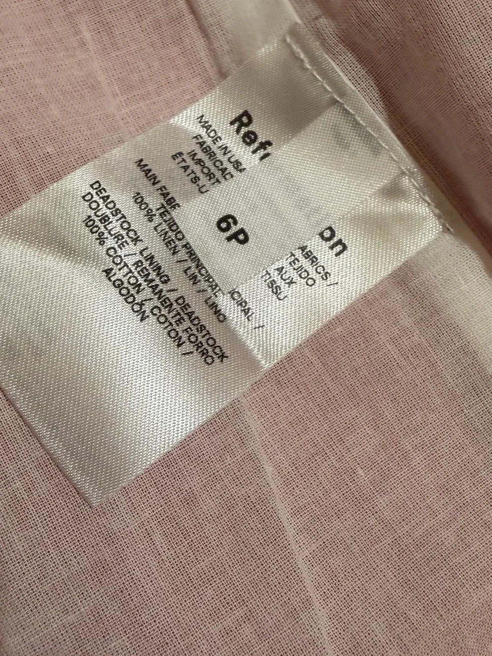 Reformation Tommy Snapdragon Pink Linen Pants Size 6P